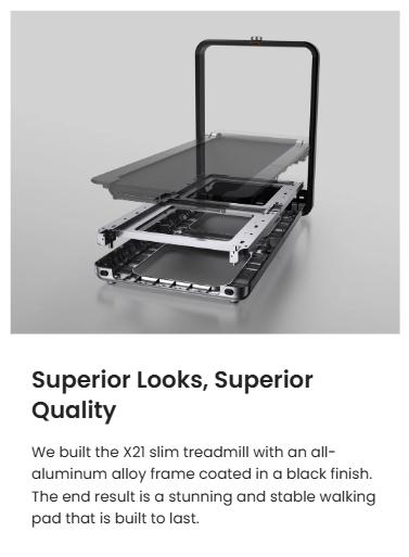 WalkingPad X21 Tri-Fold Sturdy Silent Ergonomic Smart Treadmill, Home Fitness Machine for Cardio at Home, Compact, Vertical Storage, 7.4 MPH Max Speed, No Assembly Required, Walkable Treadmill WalkingPad X21 Tri-Fold Sturdy Silent Ergonomic Smart Treadmill, Home Fitness Machine for Cardio at Home, Compact, Vertical Storage, 7.4 MPH Max Speed, No Assembly Required, Walkable Treadmill