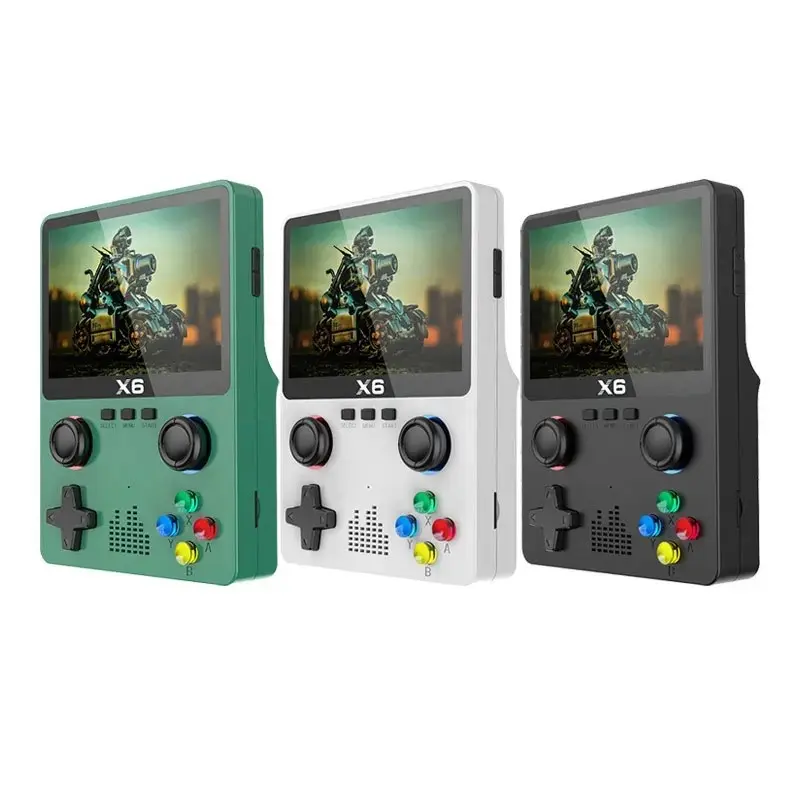 X6 Handheld Game Console, Support 32G TF Card Built-in 10000+ Games, 3.5 Inch IPS Screen Retro Gaming Console, 11 Emulators Retro Handheld Game Console with Dual 3D Joystick Portable Arcade Protection Sonic gamingconsoles