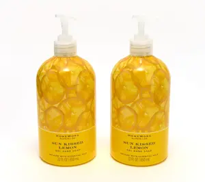 HomeWorx by Slatkin + Co. S/2 22oz Sunkissed Lemon Gel Hand Soap