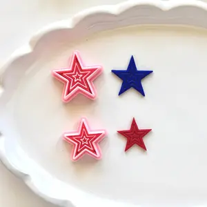 Embossed Star Clay Cutter | PLA+ Polymer Clay Jewelry Crafts, 0.2mm Blade