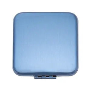VOCOSTE 1 Pc Women Compact Mirror, Square Folding Makeup Mirror for Travel Vacation Blue