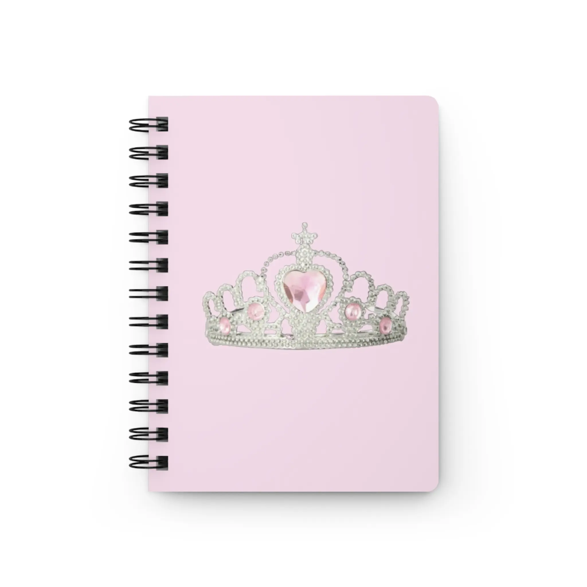 Pink Jeweled Tiara Spiral Notebook | Princess Crown Journal