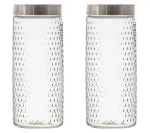 10 Strawberry Street Set of 2 Crosby Glass Canisters 10 Strawberry Street Set of 2 Crosby Glass Canisters