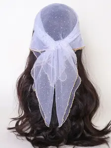 Women's Elegant Rhinestone Decorated Headscarf, Fashion Hair Scarves, Casual Versatile Turban Hijab, Fashionable Hair Accessories for Women & Girls, Shawl Wrap, Boho Style Scarf