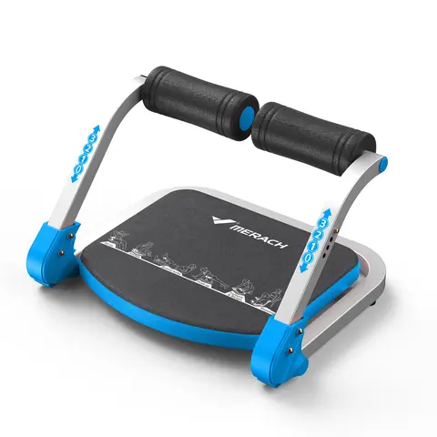 MERACH Unisex Ab Crunch Roll-Up Machine - Alloy Steel Abdominal Exercise Equipment, 12kg Auto Rebound, Supportive Foam for Comfortable Workouts, Foldable for Beginner Home Gym Core Training, 12 Months Coverage
