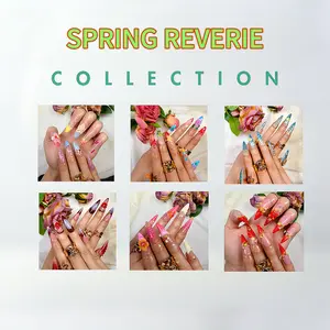 NailApex Nails SPRING REVERIE Collection Handmade Press-On Nails - Beauty Products, Reusable, Salon-Quality, Long-Lasting, Glossy Design