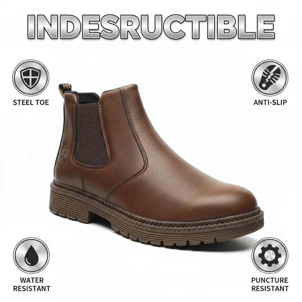 Premium Anti-Smash Kevlar-Midsole Impact-Resistant Breathable Sneakers Liquid-Repellent Slip-Resistant Durable Comfortable for Men Women Kitchen Hiking