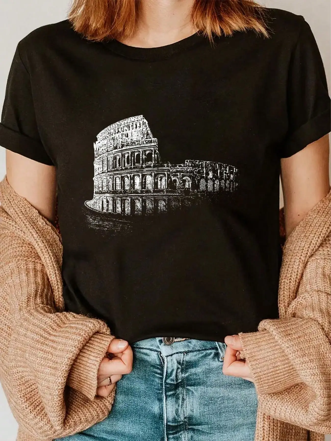 100% Cotton Rome Colosseum Italy Italia Roman Amphitheatre Ancient Rome T-Shirt