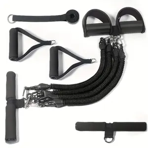 Four-Tube Latex Multifunctional Tension Rope with Pedal Puller and Breakproof Tension Device