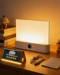 Smart LED Reading Light Book Light, Rechargeable Clear LED Flat Reading Light with & Timer, Ultra-thin Wireless Design Dimmable Panel Plate Lamp Book Full Page Light for Reading in Bed at Night, Funny Gifts for Readers