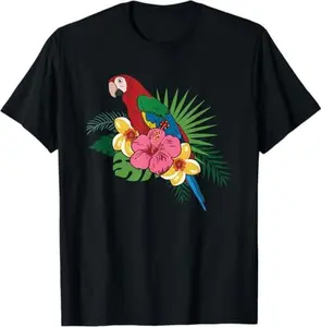 Vintage Aloha Hawaiian Parrot Shirt - Macaw T-shirt T-Shirt