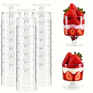 20 Pack Mini Party Cups – Small Dessert Glasses for Mousse, Cake, Ice Cream | Perfect for Christmas, Halloween, Birthdays, Weddings & Buffet Catering