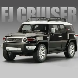 1:24 Toyota FJ Cruiser Alloy Car Model Die-cast Toy Metal Off-road Vehicle Car Model Simulation Sound and Light Children's Gift