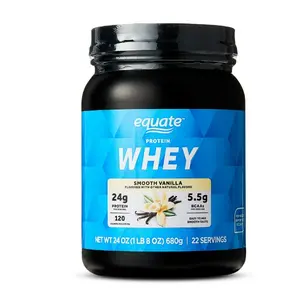 Equate Whey Protein Powder, Smooth Vanilla, 24 oz