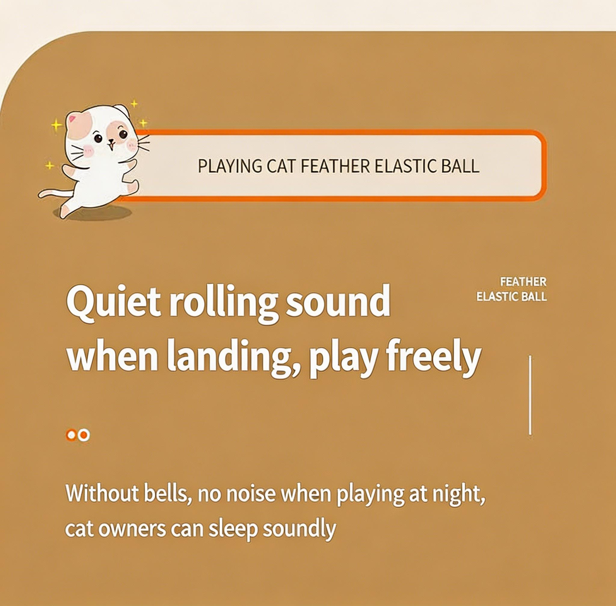 6/12/18/24 Pack Interactive Cat Feather Balls Toys, Bouncy Sports Themed Cat Balls (Basketball Soccer Baseball), Food Grade Silicone Bite Proof Kitten Toys, Self Play Cat Toys for Indoor Cats Boredom Relief Exercise