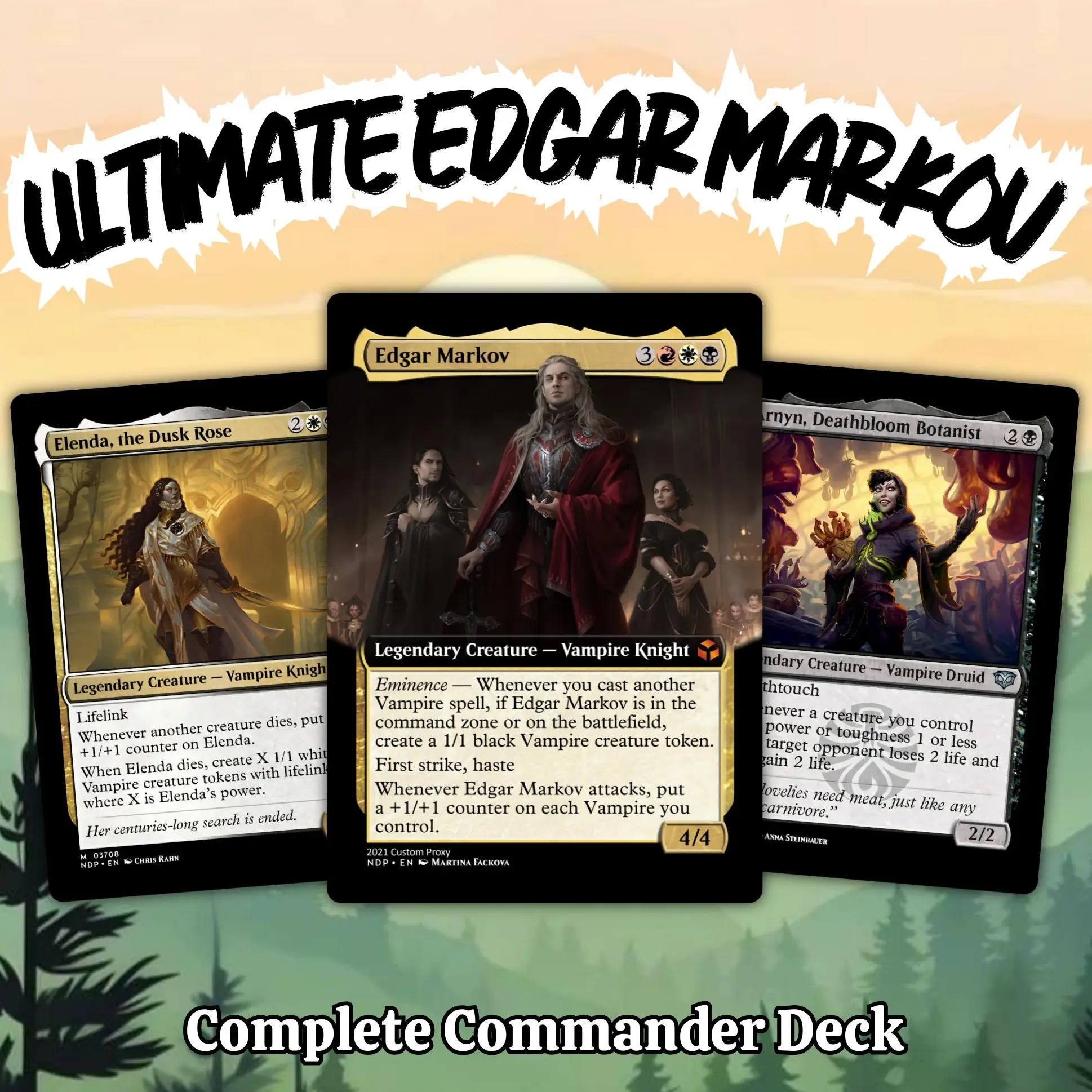 Ultimate Edgar Markov Commander Deck | Proxy 100 Cards with Tokens | Ready to play | Perfect Gift for Fans and Collectors
