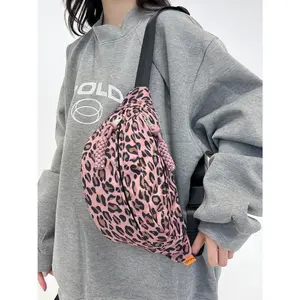 Leopard Nylon Crossbody Bag