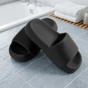 Soft Squishy Waterproof Pillow Slides Cloud Foam Platform Slippers with Running Shoe Level Cushioning & Shock Absorption Anti Slip Comfort Slides for Indoor & Outdoor Footwear Flipflop Women