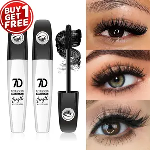 2pcs 7D Mascara Lash Extender & Thickening, Quick-Dry Waterproof Sweatproof Smudge-Free Curling Volume Gift, Long Lasting Fiber Enhancer, Enhancing Mascara