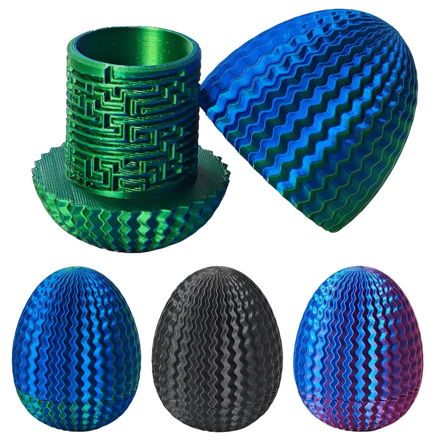3D Printed Surprise Egg, 3 Counts/set Creative Gift Box, Unique Fun Gift for Birthday, Festival, Party Supplies, Party Favors, Party Gift Packs