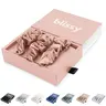 Blissy Silk Scrunchies (3-Pack) – 100% Mulberry Silk Hair Ties – Dent-Free, Crease-Free, Snag-Free
