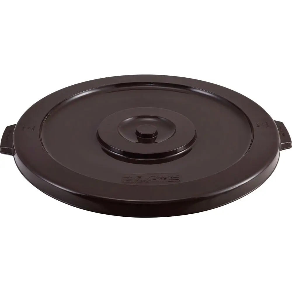 Global Industrial 240461BN Plastic Trash Can - 32 gal Brown Lidded Indoor Recycling Bin, With Lids Indoor Recycling Bin for Home Supplies, Lidded Indoor Recycling Bins, With Lids Indoor Recycling Bins