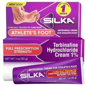 SILKA Anti-Fungal Cream, Clinical Anti-Fungus Foot Treatment, Jock Itch & Ringworm Remedy, Maximum Strength, Fast-Acting Relief from Itching & Burning, 1 Oz
