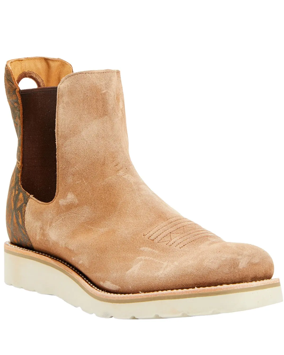 Horse Power Men's Suede Chelsea Boot Square Toe - Hp2203