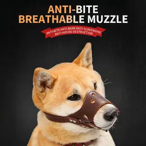 Dog Muzzle, Bark Collar, Bite & Eating Prevention for Small, Medium & Large Dogs, Shih Tzu, Golden Retriever anti-barking device