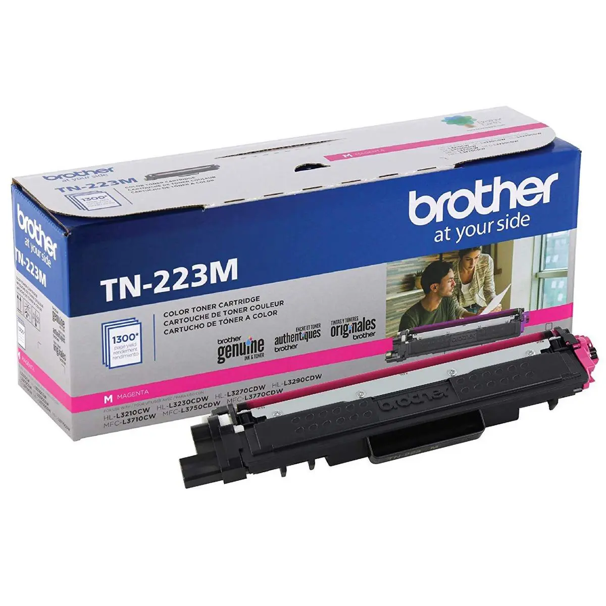 Original Brother TN-223M Standard-Yield Magenta Toner Cartridge, 1300-Page Yield, Original Part for Laser Printers, Computers & Office Equipment Replacement