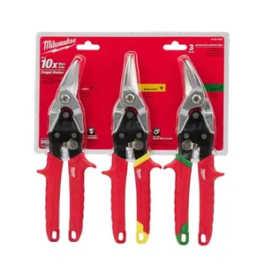 Milwaukee Left,Right, and Straight Aviation Snips - 3 Pack