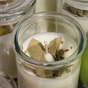 Vanilla Cinnamon Spice Candle - Natural Beeswax Essential Oils Handcrafted with Coconut Oil & Herbs for Aromatic Home Fragrance