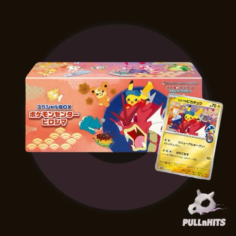 Japanese Hiroshima Pokemon Center Exclusive Box  Gyarados and Pikachu  Promo, Sleeves, and Deck Box - TikTok Shop