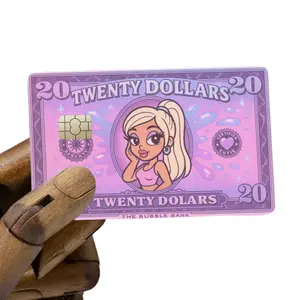 Adorable Pretty Girl $20 Credit Card Cover – Pink Paint Splatter Vinyl Sticker Design