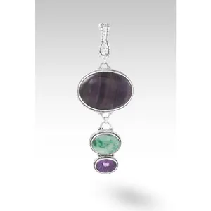 God's Love Pendant™ in Rainbow Fluorite, Amazonite & Amethyst