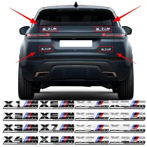 Bmw X Series Abs Competition Letter Decal Sticker Set, Side Door & Grille Decoration, Universal Fit Car Accessories