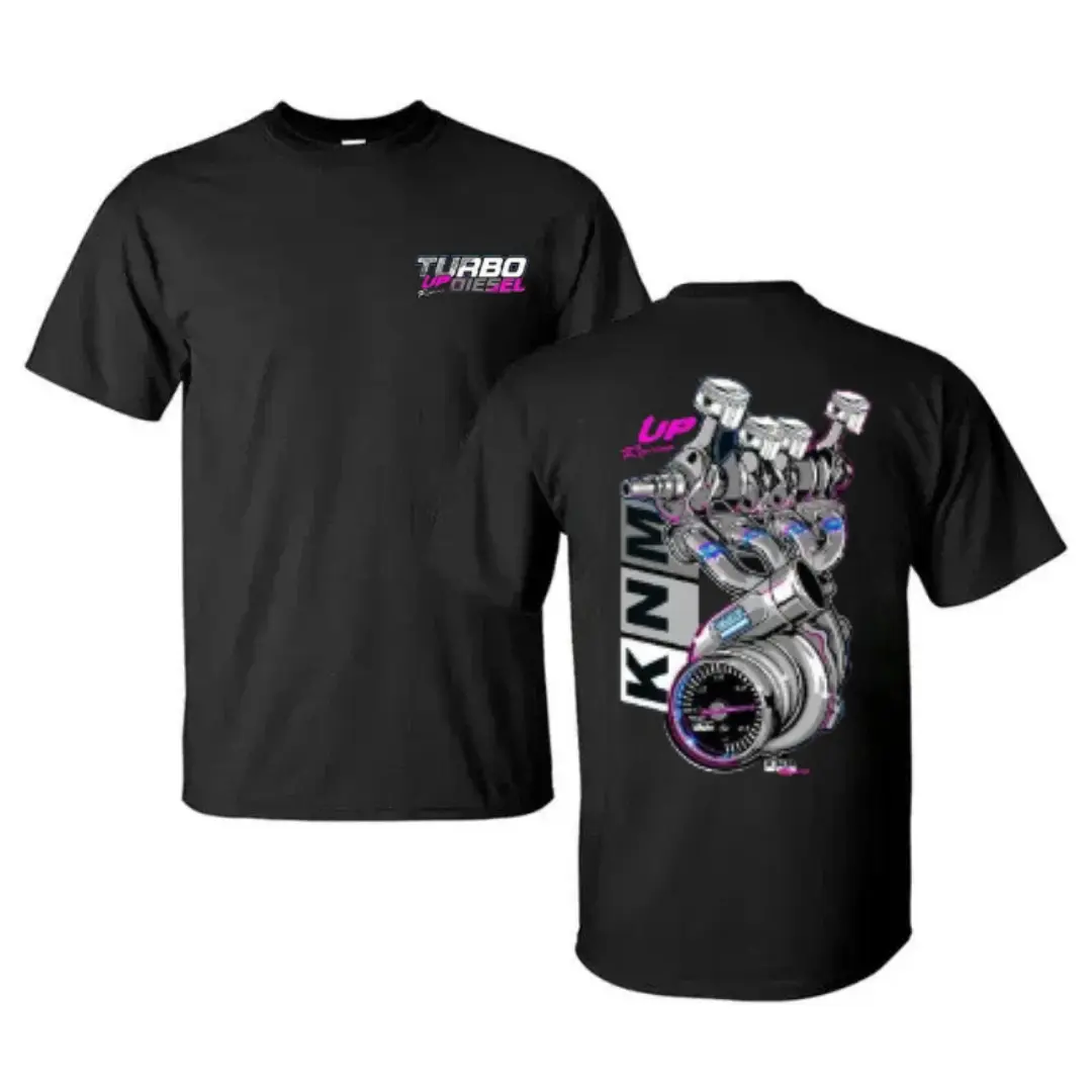 Turbo Up Diesel Cummins Engine Graphic Shirt, Performance Turbo Diesel Truck Design Tee, Perfect for Diesel Truck Fans, Mechanics & Cummins Powerstroke Duramax Enthusiasts, Great for Truck Meets, Garage Work & Everyday Wear