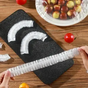 100pcs Reusable Elastic Food Storage Covers, Plastic Sealing Elastic Stretch Adjustable Bowl Lids, Universal Kitchen Wrap Seal Bags for Cover Food Kitchen Goods Food Protector Food Cover