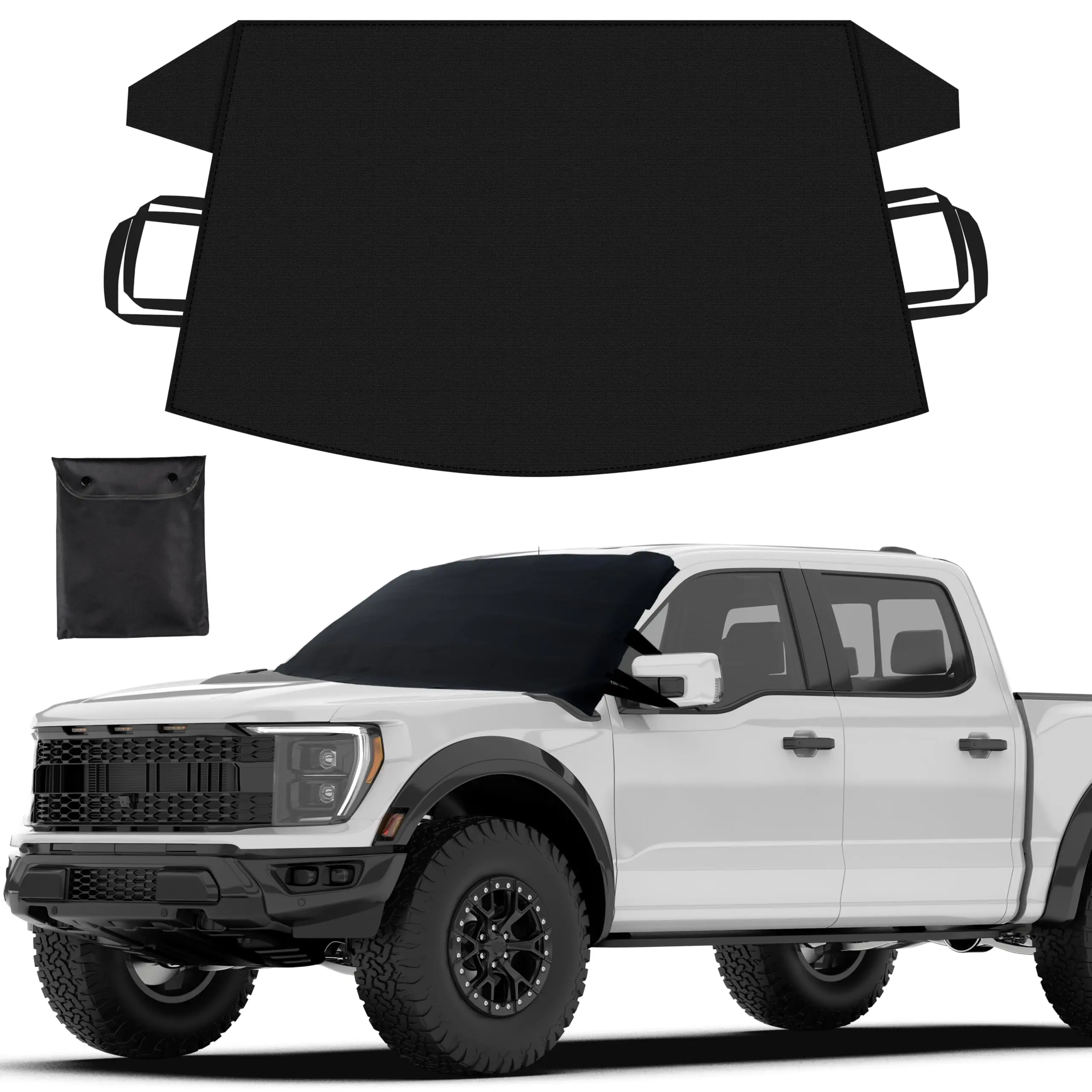 Windshield Cover for Ice and Snow X-Large (74"x43") for Car | EcoNour, Car Accessory