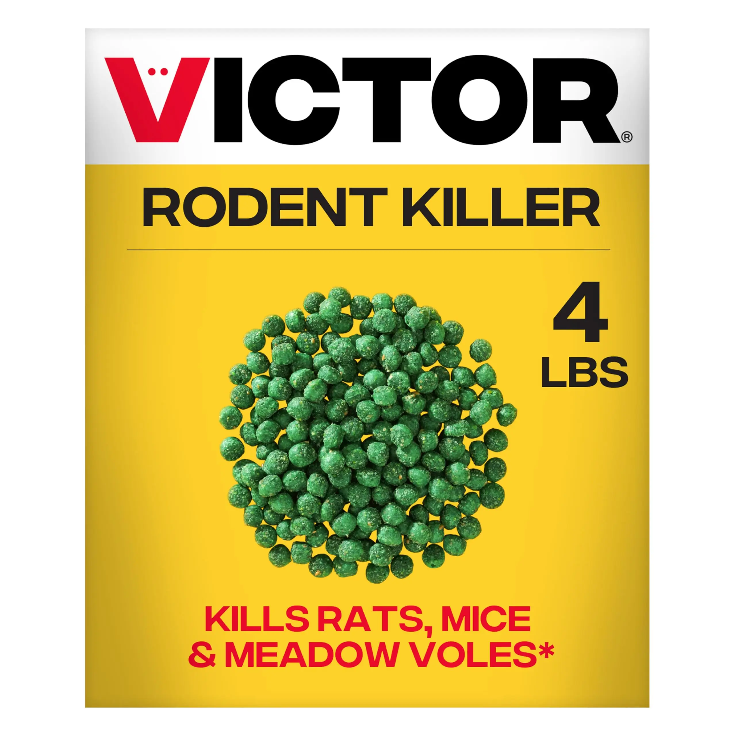Compact Fish-Flavored Rodent Bait Balls with Fish-Flavored Attractant, Weather-Resistant, Highly Palatable for Rats, Mice, Voles, Indoor-Outdoor Rodent Control, 4 lbs Bag, Follow Label Directions
