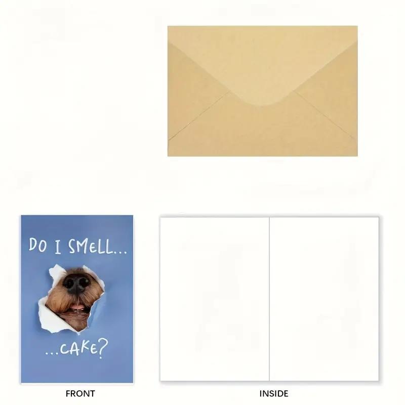 Funny Joke Birthday Card with Envelope, Perfect for Pet Owners, Dog and Cat Lovers, Friends, Parents, Sons and Daughters, Tearable Greeting Cards