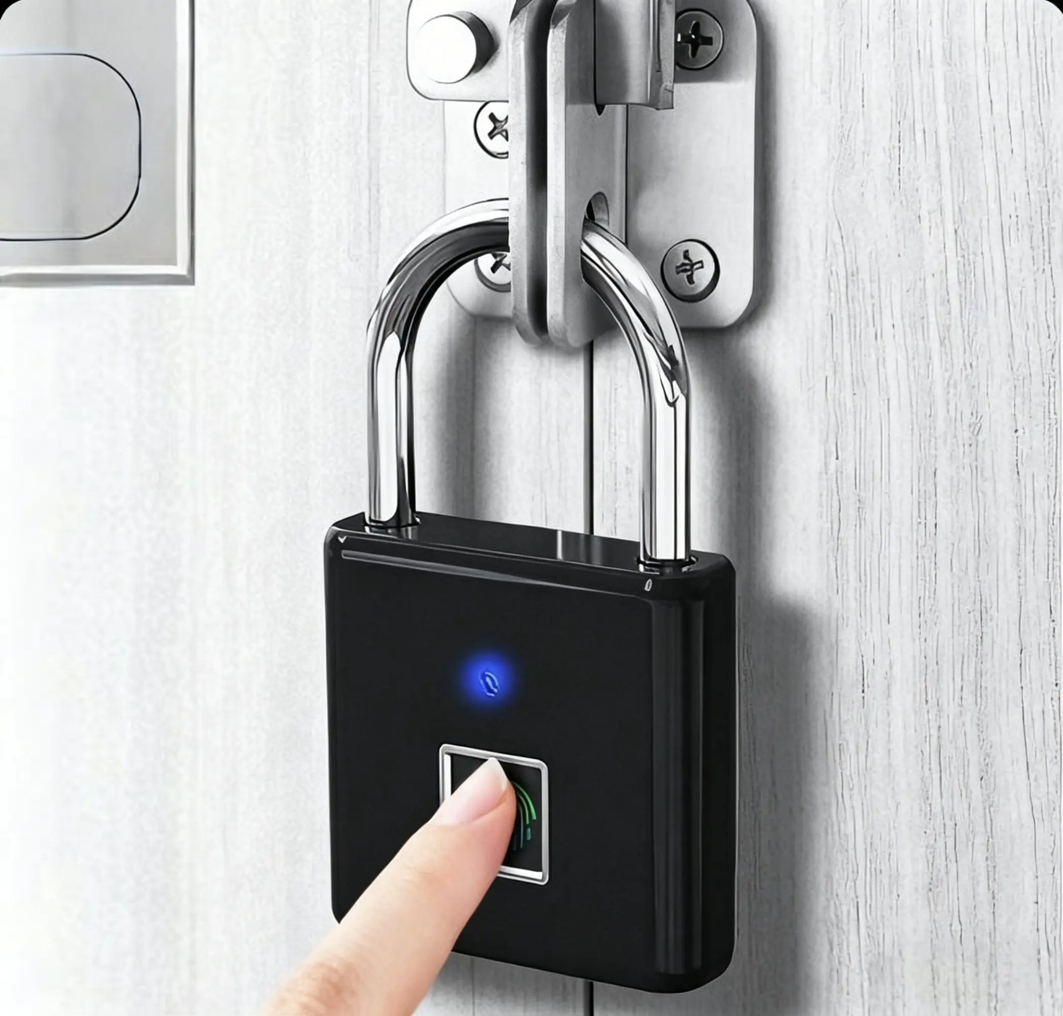 Fingerprint lock, Ultra Light USB Rechargeable Fingerprint Lock, No App And No Bluetooth Required, Portable Security Lock For Gym Locker, School, Suitcase, Bike And Fence