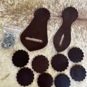 Brown Top Grain Leather Plus Hardware Western Saddle Replacement Kit