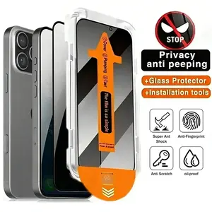 Ultra Clear HD Privacy Screen Protector Kit Privacy Screen Protector Tempered Glass Shockproof Phone Protective Film For, iPhone,Crystal Clear, Proof Phone Screen Protector Privacy Screen Protector Protective Phone Accessori. Protective Cover
