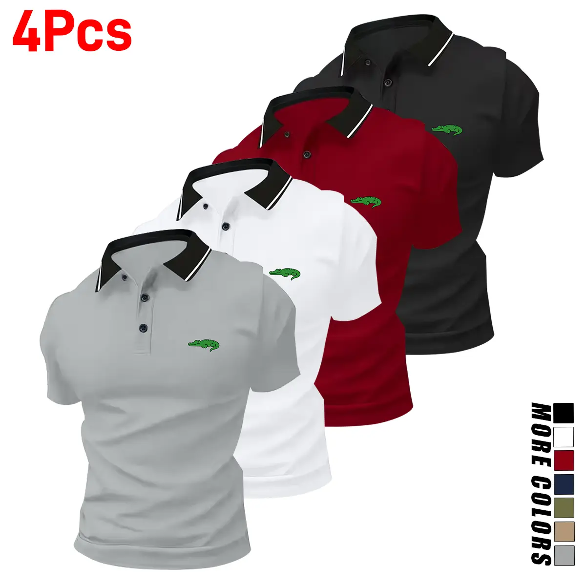 Gray - White - Red - Black