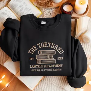Tortured Lawyers Department Embroidered Sweatshirt, Lawyer Graduation gift, Funny lawyer sweatshirt, Lawyer Shirt, Law School