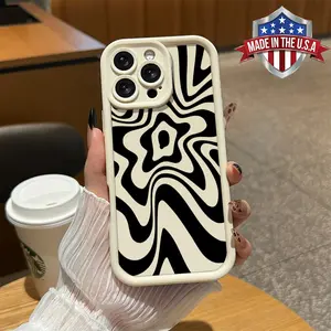 Minimalist Liquid Marble Abstract Design Phone Case for iPhone Samsung 17 16 15 14 Pro Max 13 12 11 XR XS Plus Air Galaxy S25 S24 S23 S22 A71 A56 A55 A54 A53 A52 Anti Drop Shockproof Durable Soft TPU Protective Cover gift for boy girl