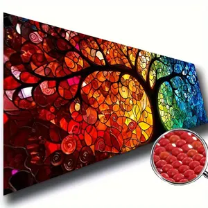 DIY 1pc Tree Of Life Diamond Painting Cross Stitch Kits Abstract Tree Landscape Diamond Mosaic Embroidery For Living Room Home Decor