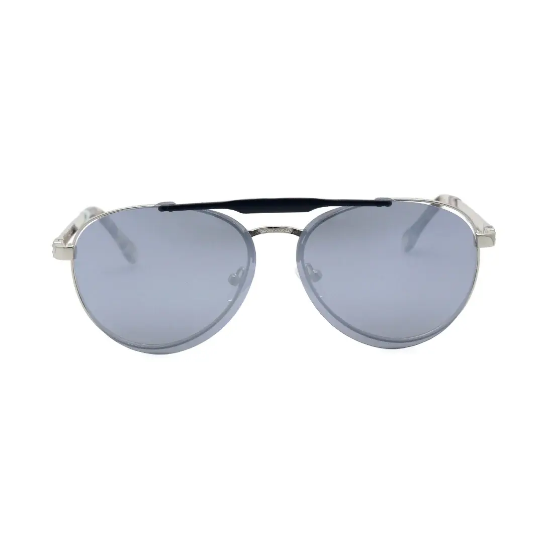 DEEMED Cleofis Silver Flip Up Aviator Sunglasses