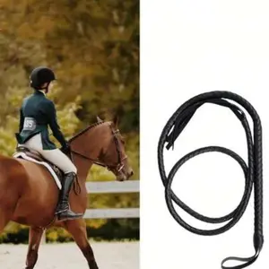 1.8m Synthetic Leather Whips, Prop Whips for Western Cowboys, Circus Trainers, Heavy-Duty Cowboy Whip, Faux Leather Equestrian Whip, Versatile Use, Durable Material